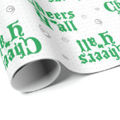 Grünes Pärchen Y'all Geschenkpapier (Rolleneckpunkt)