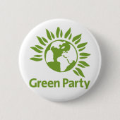 Grünes Party-Button Button (Vorderseite)