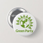 Grünes Party-Button Button (Vorne & Hinten)