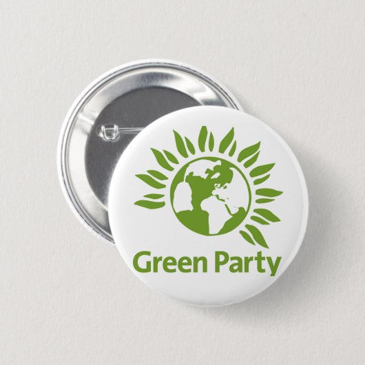 Grünes Party-Button Button (Vorne & Hinten)