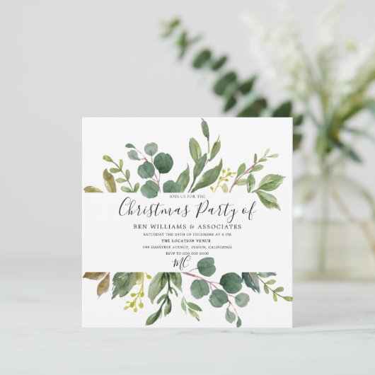 Grünes Party für das Weihnachtsgebäck Einladung (Stehend Vorderseite)