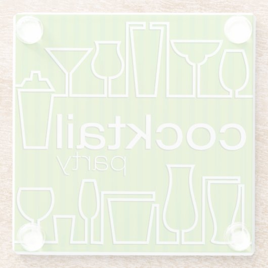Grünes Party Glasuntersetzer (Rückseite)