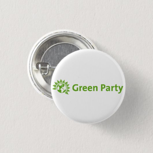 Grünes Party-Logo Button (Vorne & Hinten)