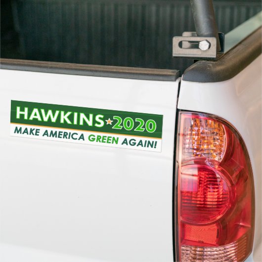 Grünes Party Präsident Hawkins 2020 Autoaufkleber (Auf Lkw)