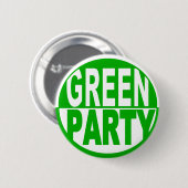 Grünes Party USA Button (Vorne & Hinten)