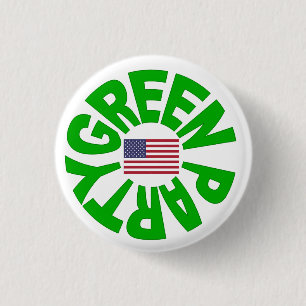 Grünes Party USA Button