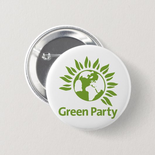 Grünes Party von England und Wales Button (Vorne & Hinten)