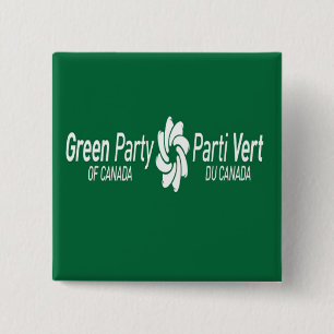 Grünes Party von Logo Kanadas Parti Vert DU Kanad Button