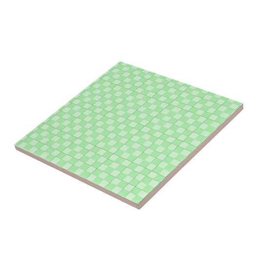Grünes Patchwork-Muster Fliese (Seite)