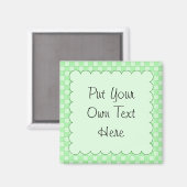 Grünes Patchwork-Muster Magnet (Vorderseite/Rückseite)