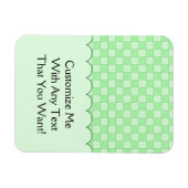 Grünes Patchwork-Muster Magnet (Horizontal)