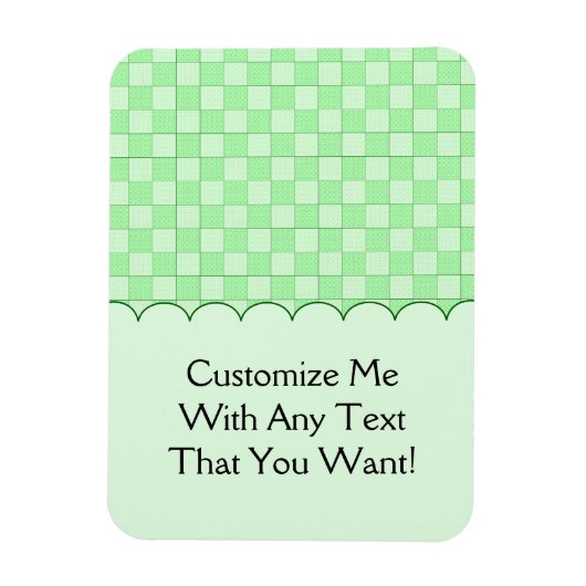Grünes Patchwork-Muster Magnet (Vertikal)