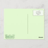 Grünes Pentagramm mit Schnörkeln Postkarte (Rückseite)