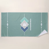 Grünes Personalisiertes Badetuch (Vorderseite)