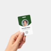 Grünes Personalisiertes Foto, Logo, Strichcode-Mit Ausweis (Handheld)