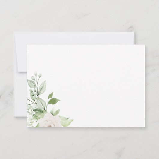 Grünes Personalisiertes Geschäft Mitteilungskarte (Rückseite)