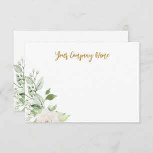Grünes Personalisiertes Geschäft Mitteilungskarte