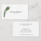 Grünes Pfauenfutter Visitenkarte (Vorne/Hinten)