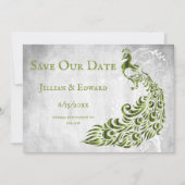 Grünes Pfauenleaf Ankündigung Datum freihalten (Vorderseite)