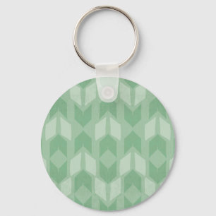 Grünes Pfeil-Muster Geo-Schritt- im Freien Schlüsselanhänger