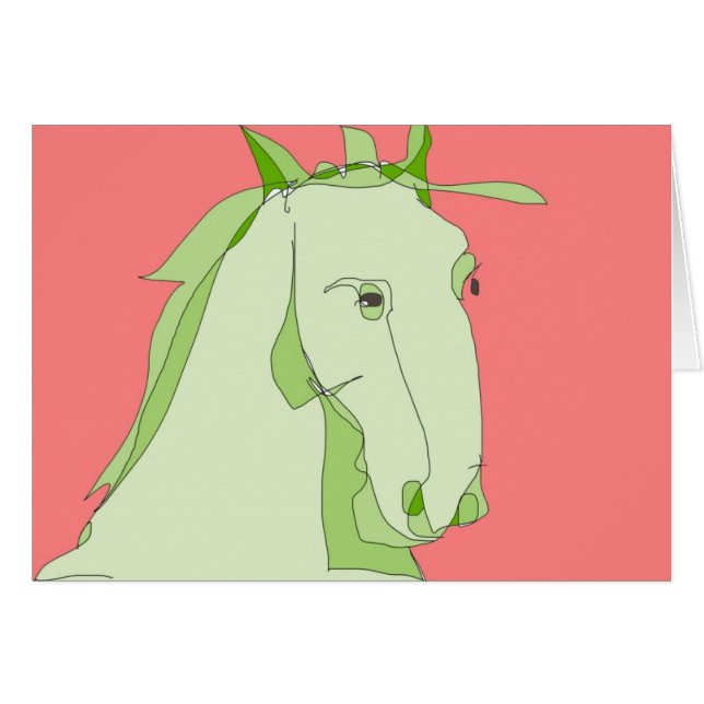 Grünes Pferd (Vorderseite (Horizontal))