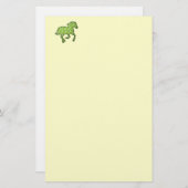 grünes Pferd Briefpapier (Vorne/Hinten)
