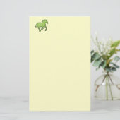 grünes Pferd Briefpapier (Stehend Vorderseite)