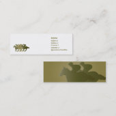 Grünes Pferd - dünn Mini Visitenkarte (Vorne/Hinten)