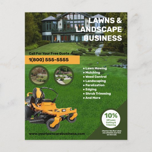 Grünes Pflegegeschäft Flyer (Vorne)