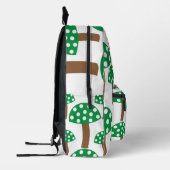 Grünes Pilzmuster Bedruckter Rucksack (Links)