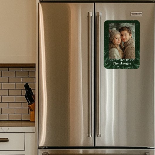 Grünes Pine Tree Happy Magnet