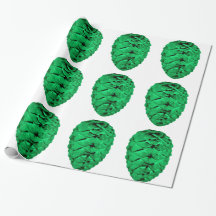 Grünes Pinecones Faltpapier