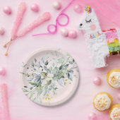 Grünes Pink Blush Brautparty Pappteller (Party)