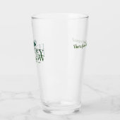 Grünes Pint-Glas mit Originallogo Glas (Links)