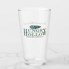 Grünes Pint-Glas mit Originallogo Glas