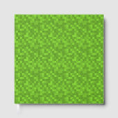 Grünes Pixelmuster Retro-8-Bit-Gaming Gästebuch (Vorderseite)