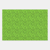 Grünes Pixelmuster Retro-8-Bit-Gaming Geschenkpapier Set (Vorderseite 2)