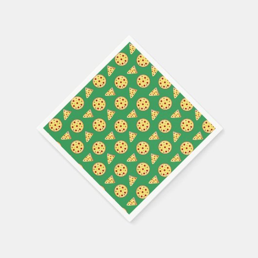 Grünes Pizzamuster Serviette (Ecke)