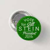 Grünes politisches Jill-Stein Präsidenten-2016 Button (Vorne & Hinten)