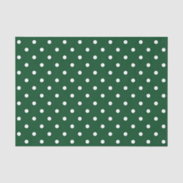 Grünes Polka Dots Tissue Paper Seidenpapier