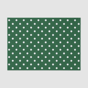 Grünes Polka Dots Tissue Paper Seidenpapier