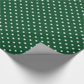 Grünes Polka Dots Umschlagpapier Geschenkpapier (Ecke)