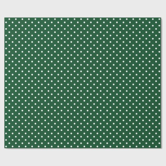 Grünes Polka Dots Umschlagpapier Geschenkpapier (Flach)