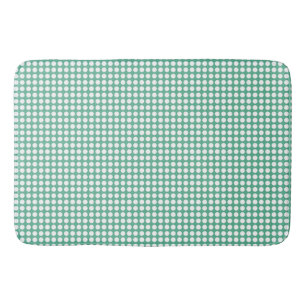 Grünes Polka-Punktmuster Badematte