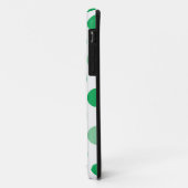 Grünes Polka-Punktmuster Case-Mate iPhone Hülle (Hinten/Links)