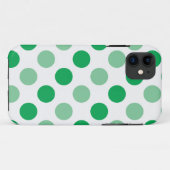 Grünes Polka-Punktmuster Case-Mate iPhone Hülle (Rückseite (Horizontal))
