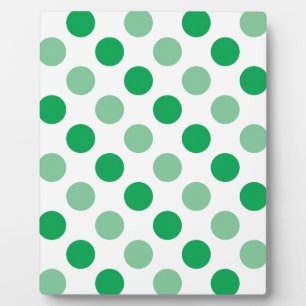 Grünes Polka-Punktmuster Fotoplatte