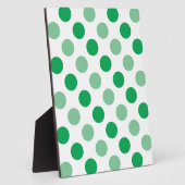 Grünes Polka-Punktmuster Fotoplatte (Seite)