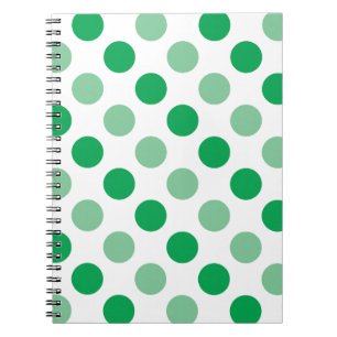 Grünes Polka-Punktmuster Notizblock