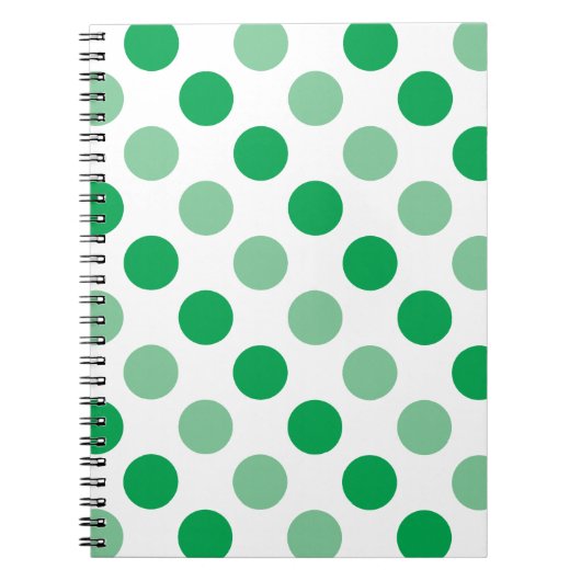 Grünes Polka-Punktmuster Notizblock (Vorderseite)